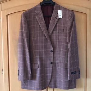 Brooks Brothers Sport Coat-NWT-46R-Burgundy/Brown